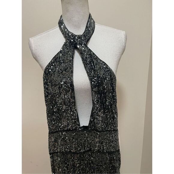 Anthropologie x Maeve Sequin Halter Jumpsuit Size 6 - Picture 7 of 10